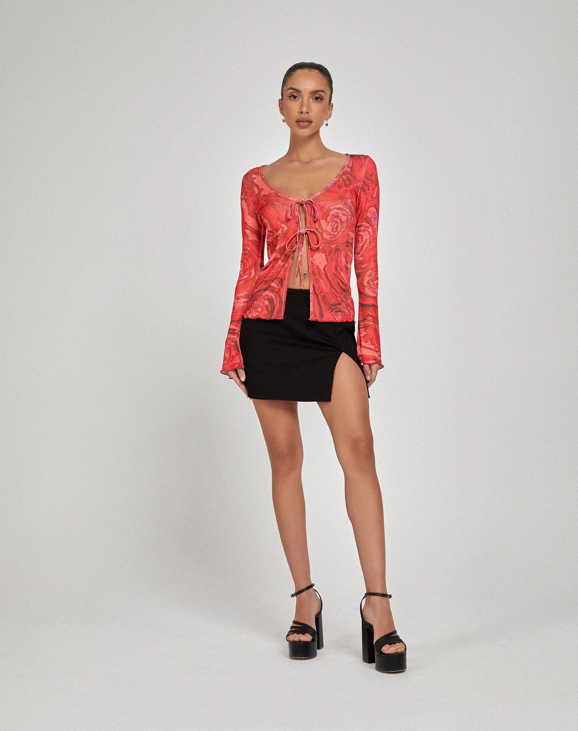 Sujata Cardi in Rose Petal Red - Image 6