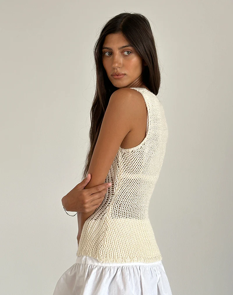 Sujati Top in Rib Neutral - Image 5