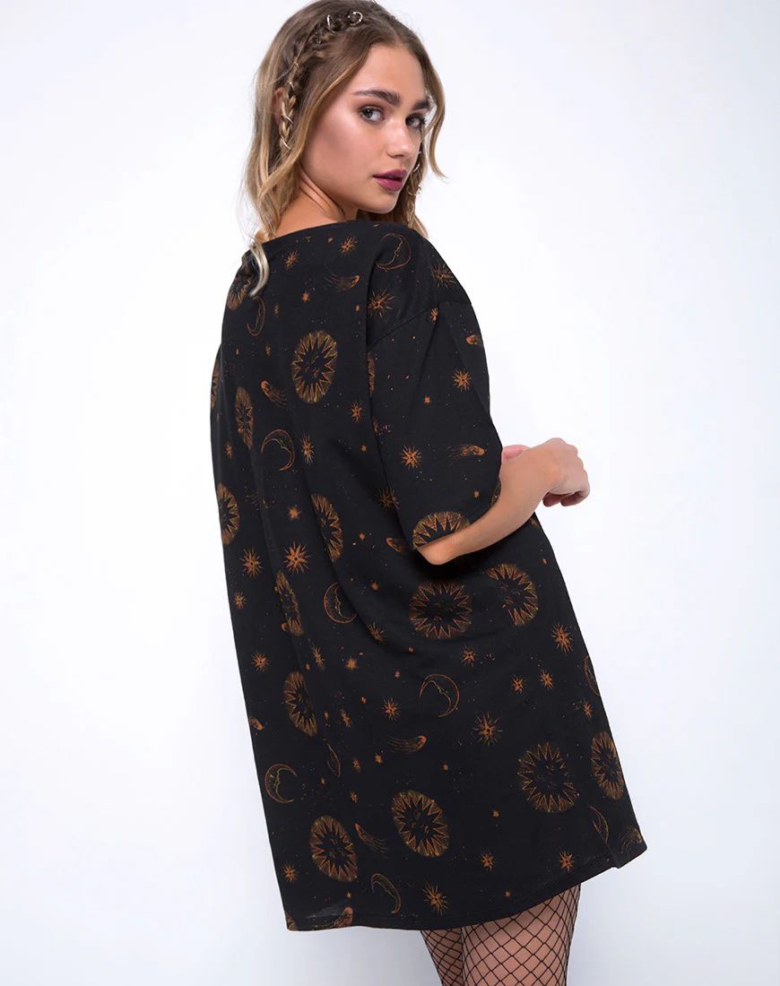 Sunjass Swing Dress in Celestial Black - Image 2