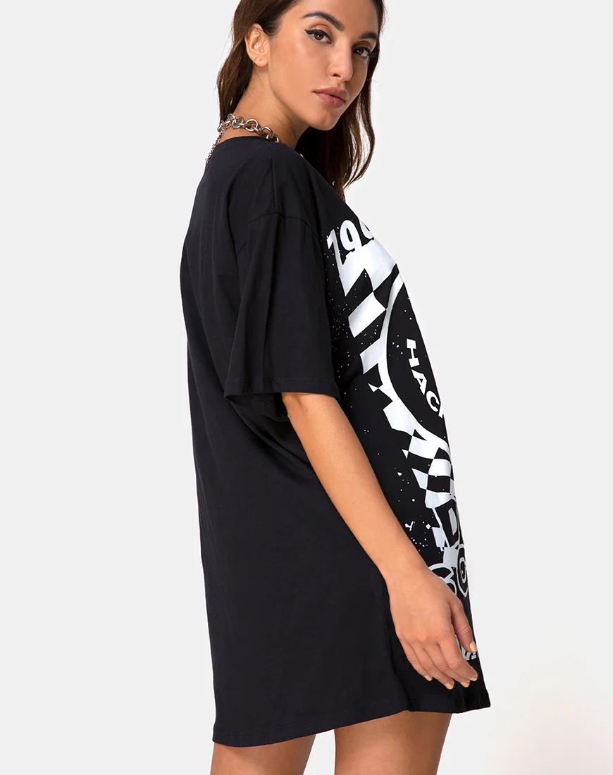 Sunny Kiss Tee in Black with White Dream Scape - Image 2