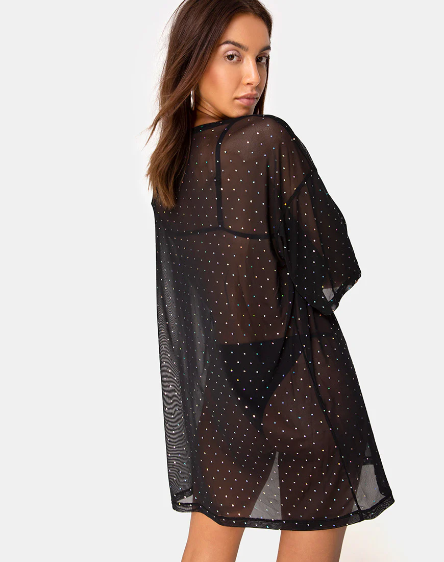 Sunny Kiss Tee in Crystal Net Black - Image 2