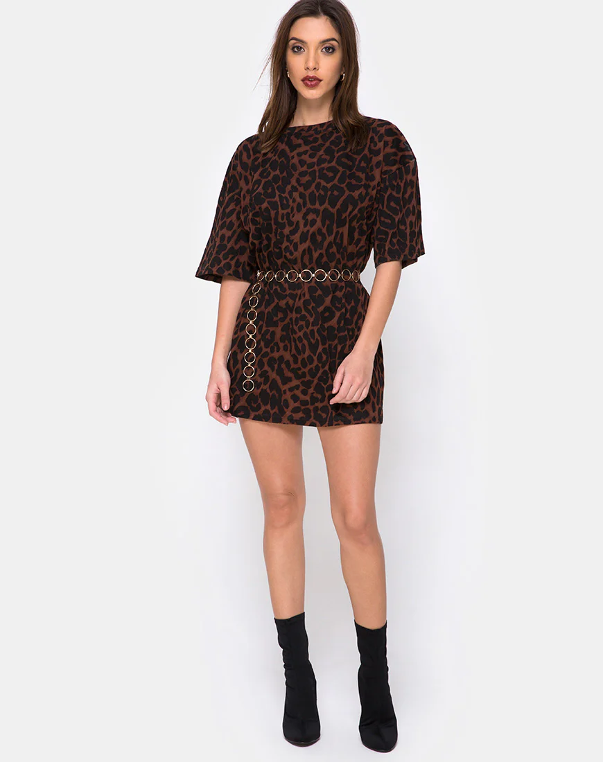Sunny Kiss Oversize Tee in Oversize Jaguar Brown - Image 3