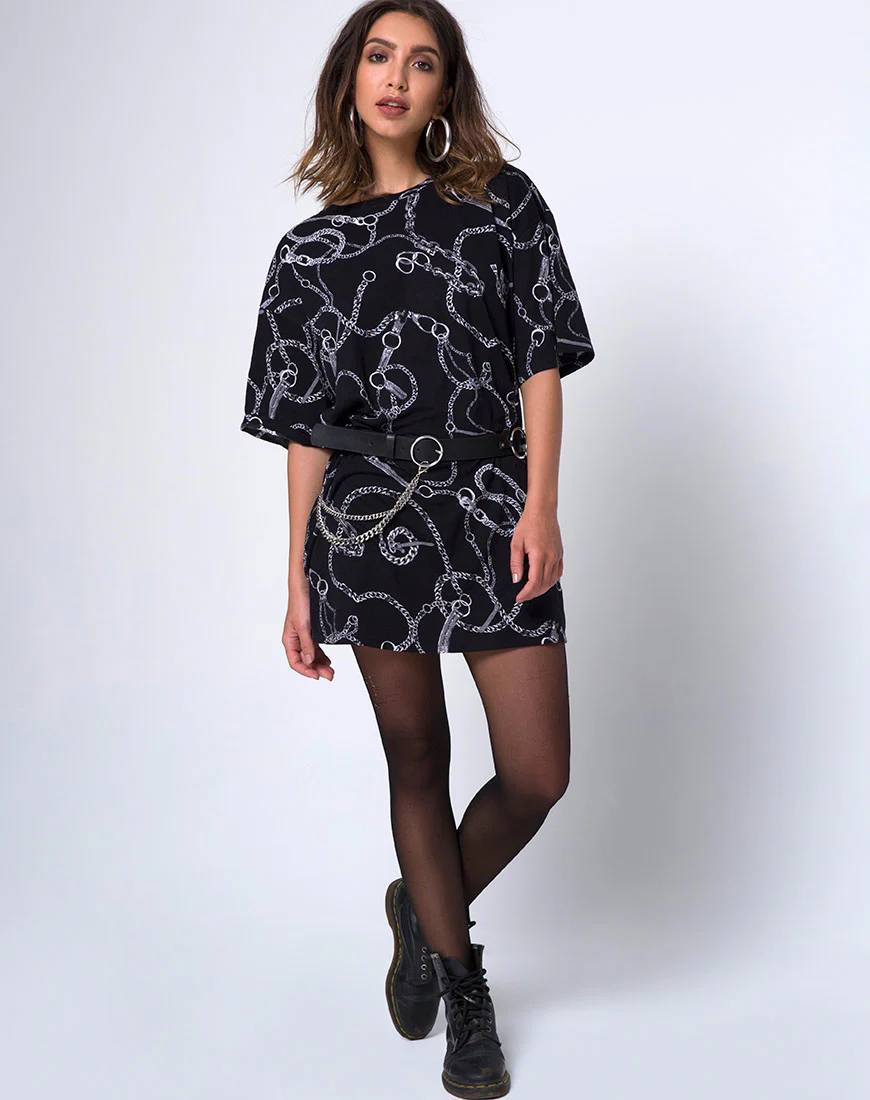 Sunny Kiss Oversize Tee in Chain - Image 3