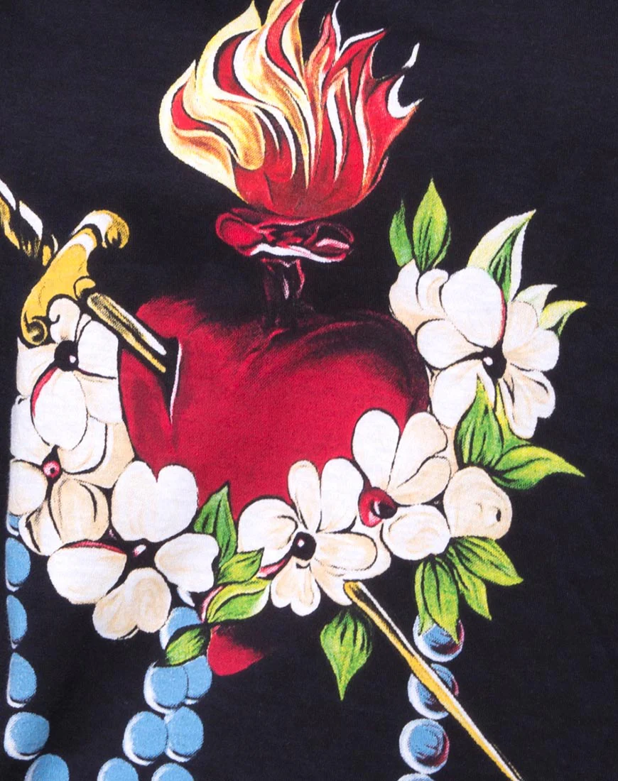 Sunny Kiss Oversize Tee in Sacred Heart - Image 5