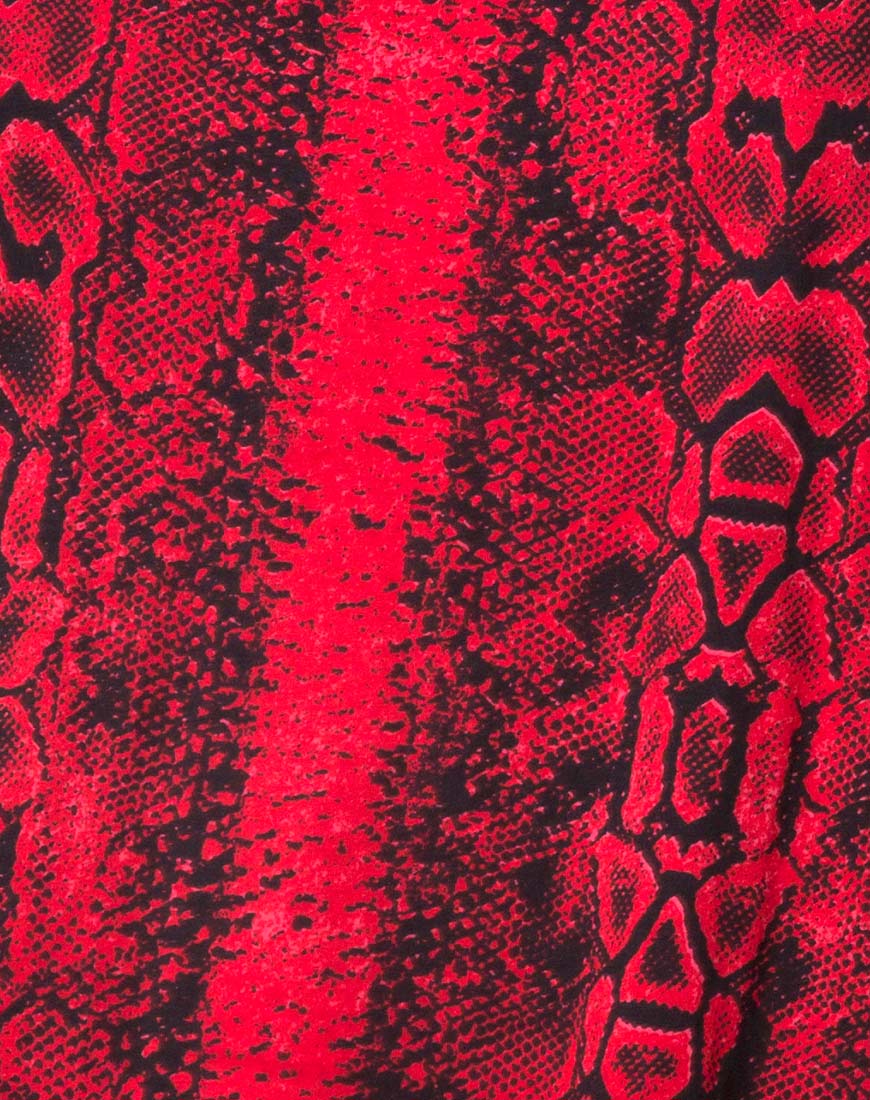 Sunny Kiss Tee in Snake Red - Image 5