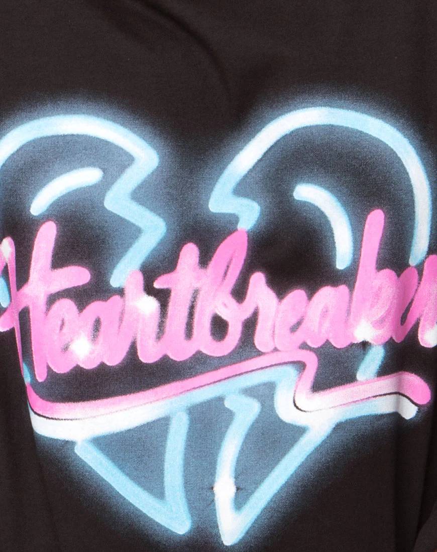 Sunny Kiss Tee in Black Heart Breaker - Image 5