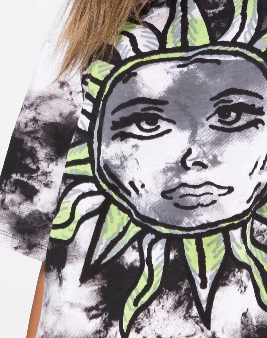 Sunny Kiss Tee in Tie Dye Celestial Lime - Image 5