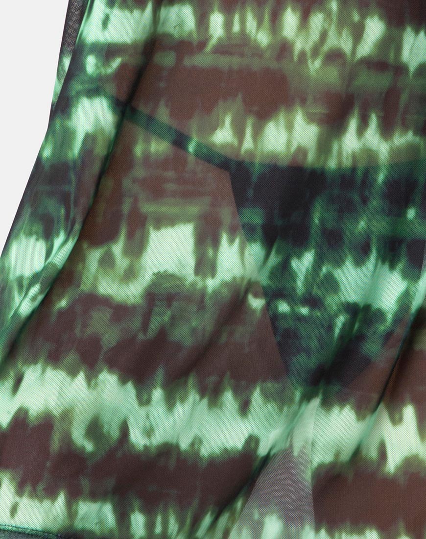 Sunny Kiss Tee in Tie Dye Turquoise Mesh - Image 5