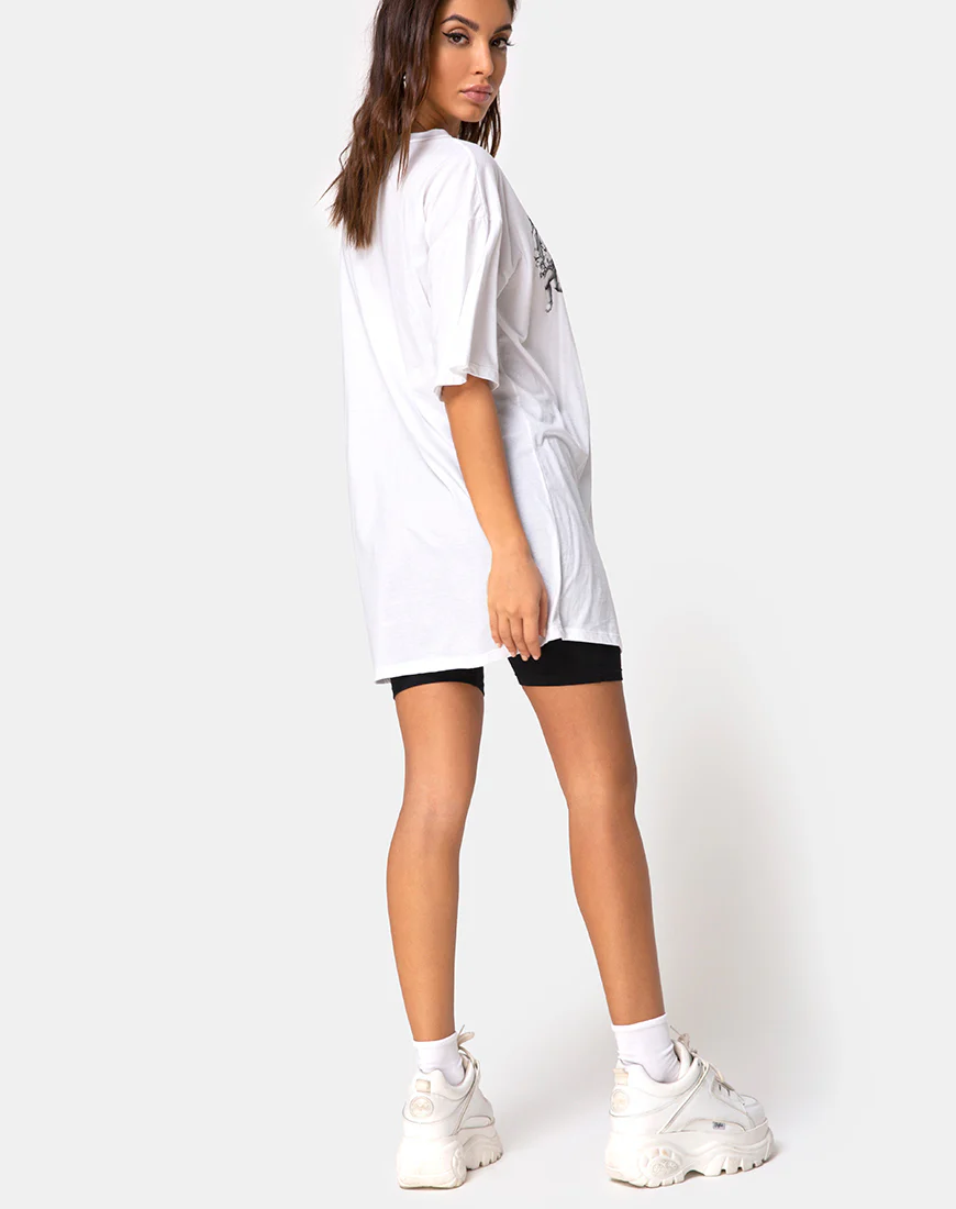 Sunny Kiss Tee in White with Cherub - Image 4
