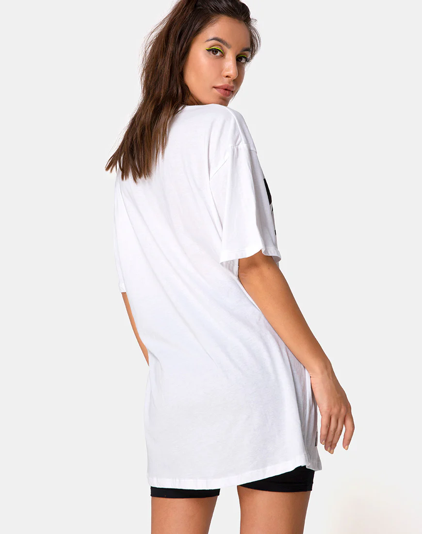 Sunny Kiss Tee in White with Black Dream Scape - Image 2