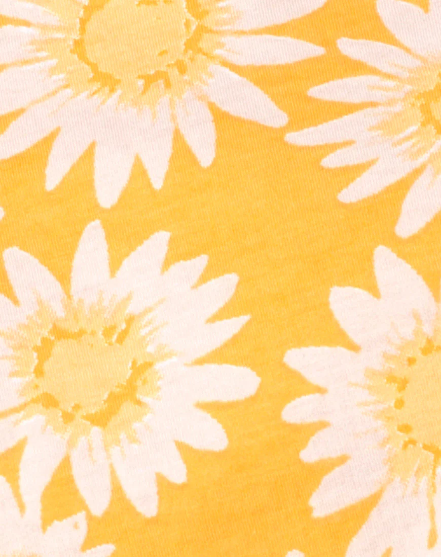 Super Crop Tee in Sunkissed Floral Yellow - Image 5