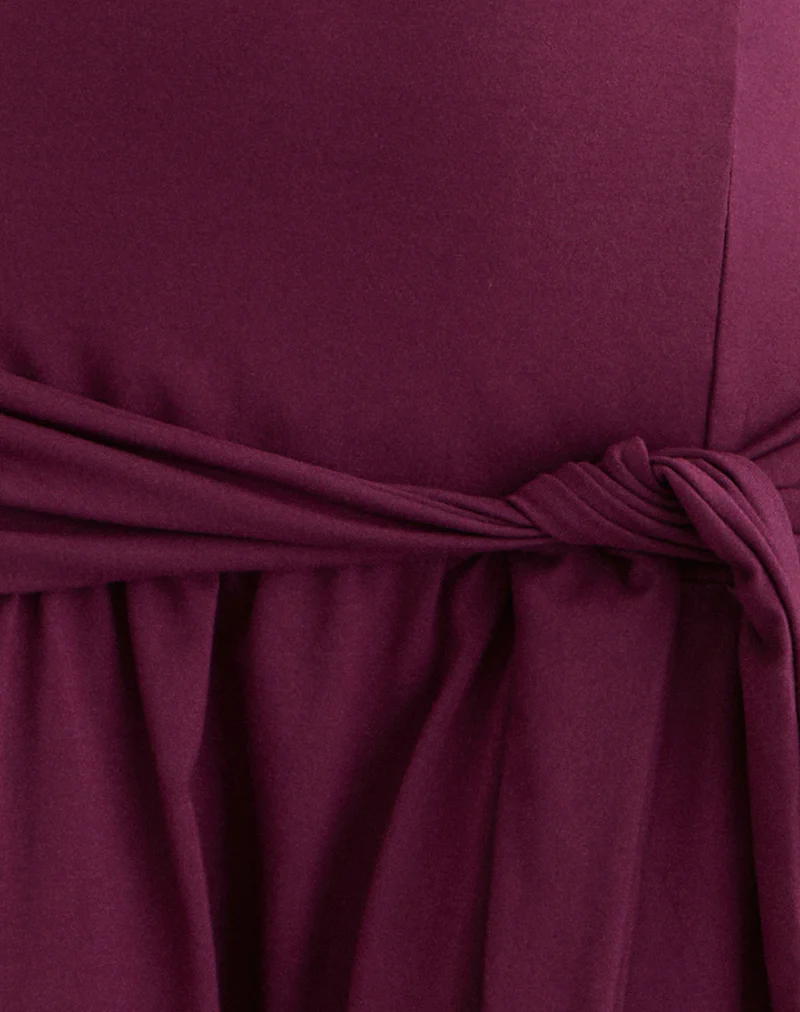 Supriati Mini Dress in Rayon Jersey Deep Purple - Image 6