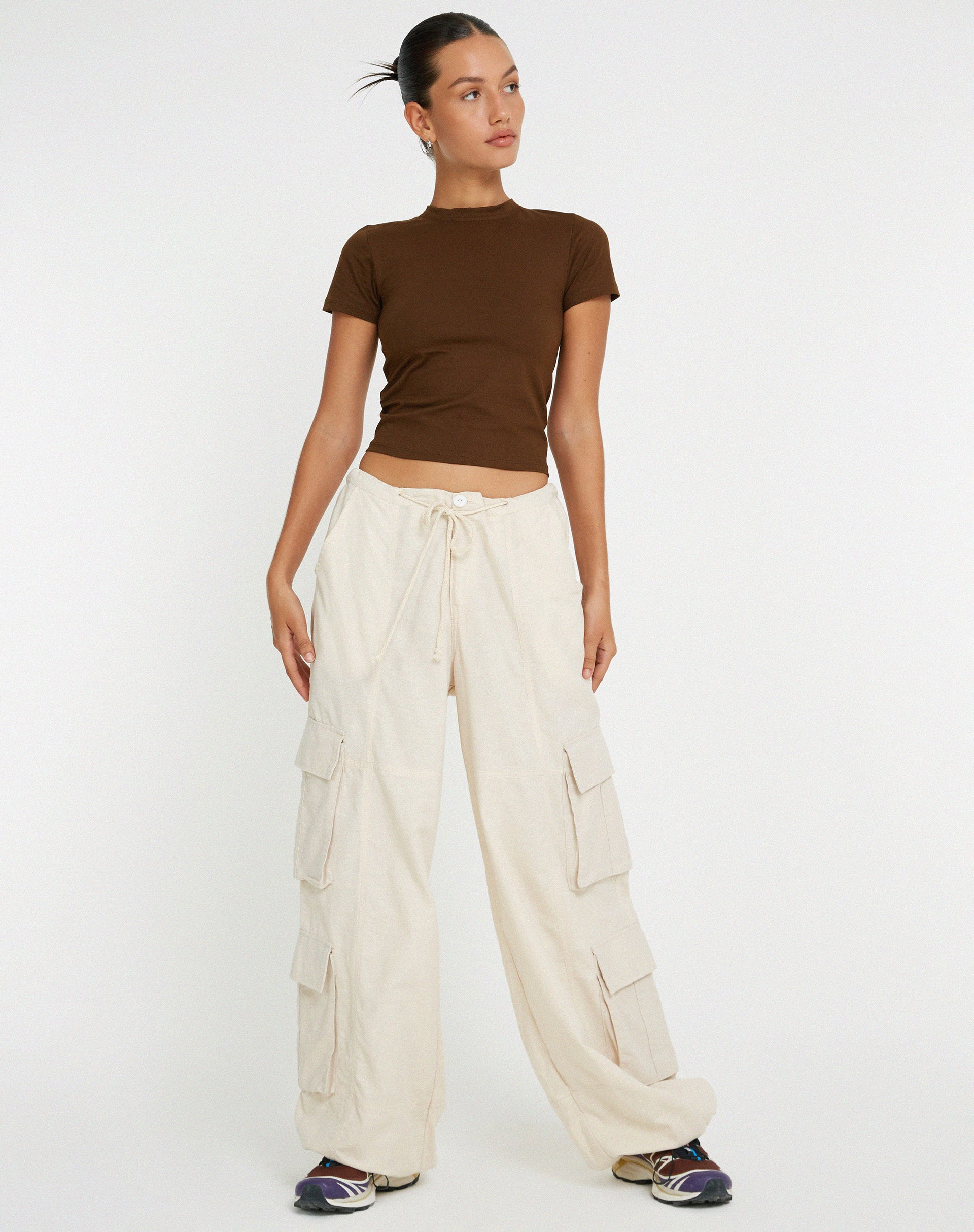 Surtie Crop Top in Cocoa - Image 3