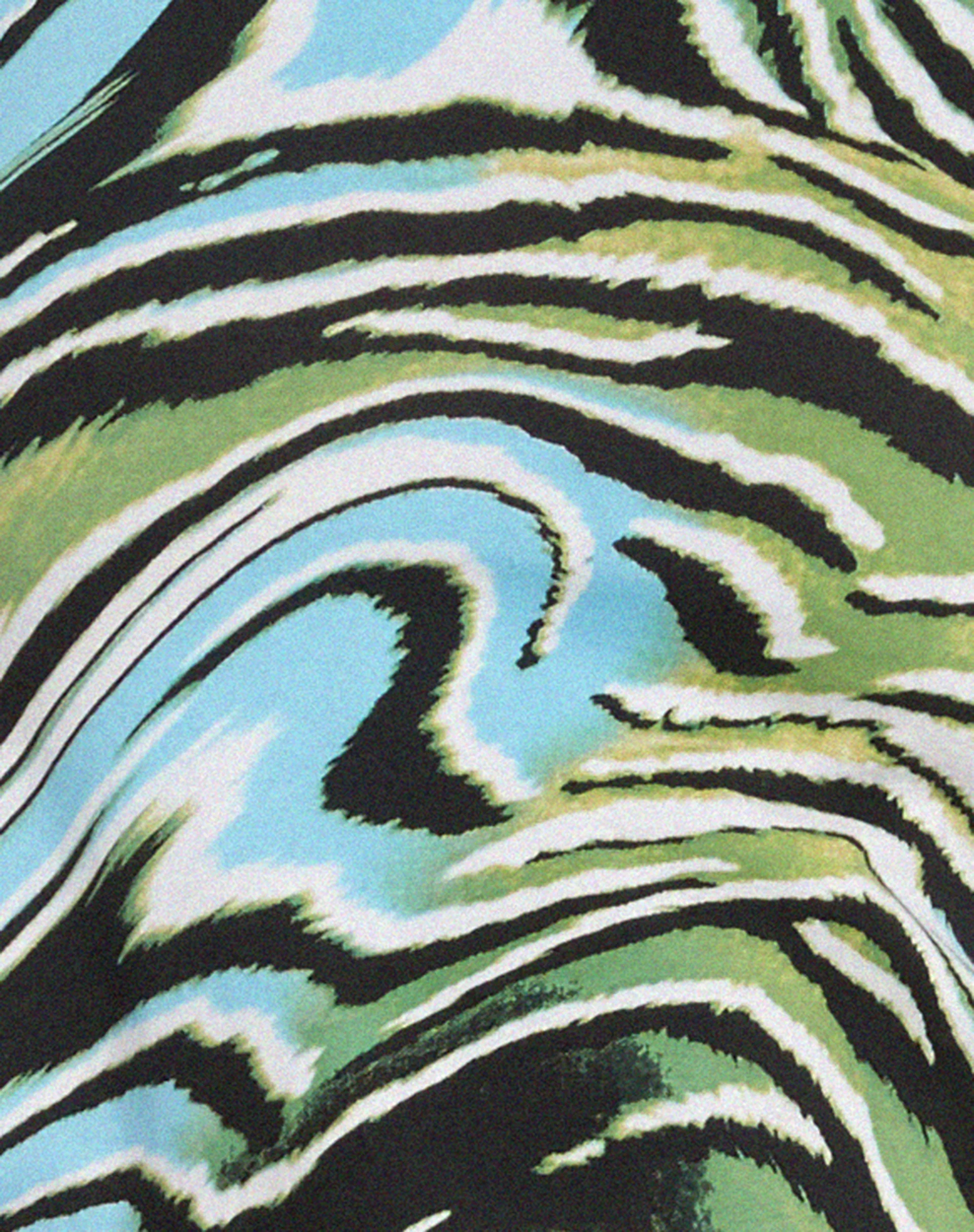 Surtie Crop Top in Warped Zebra Blue - Image 7