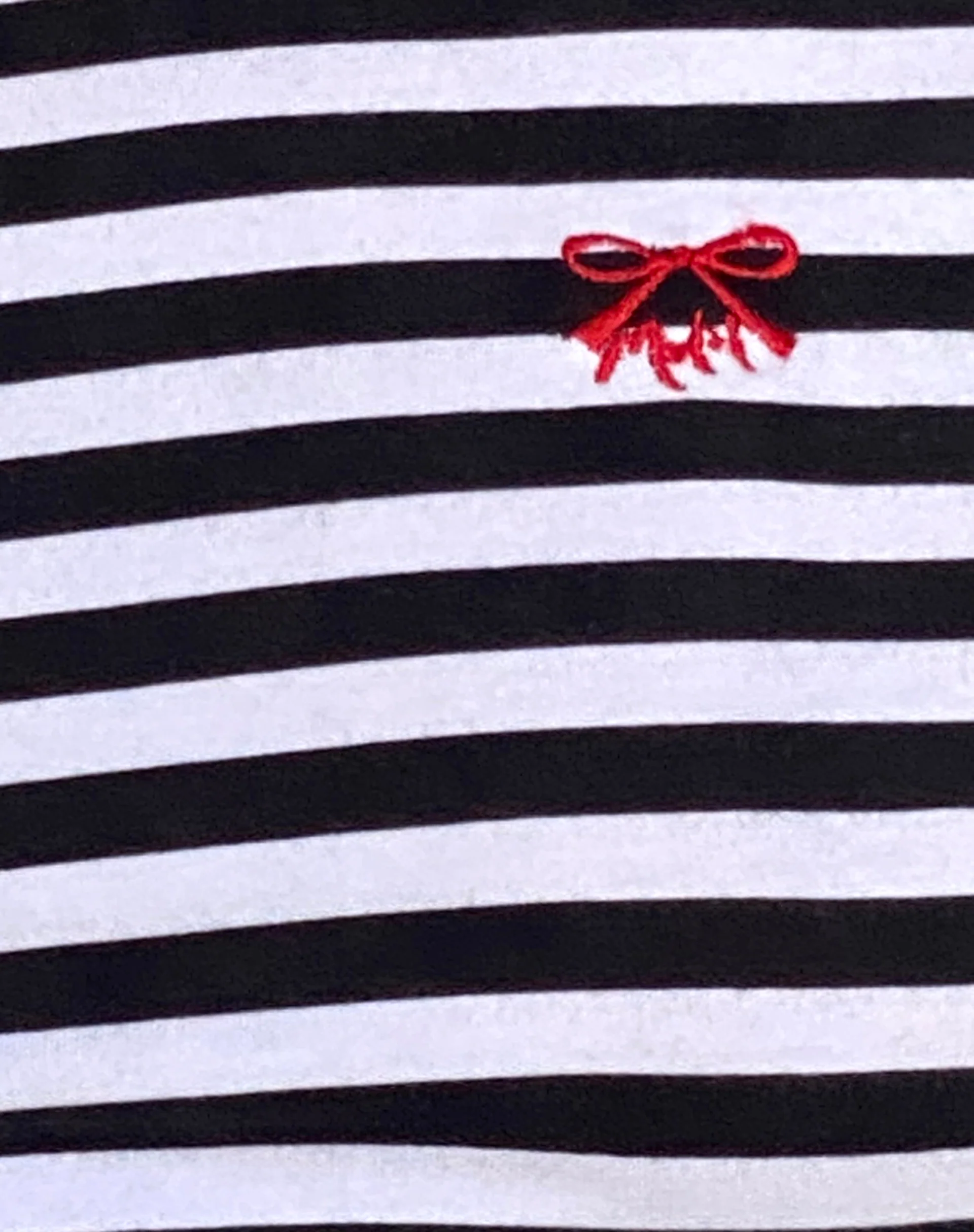 Sutin Tee in Black and White Stripe with M Embro - Image 6