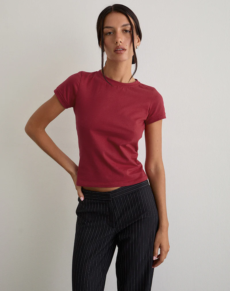 Sutin Tee in Adrenaline Red - Image 3