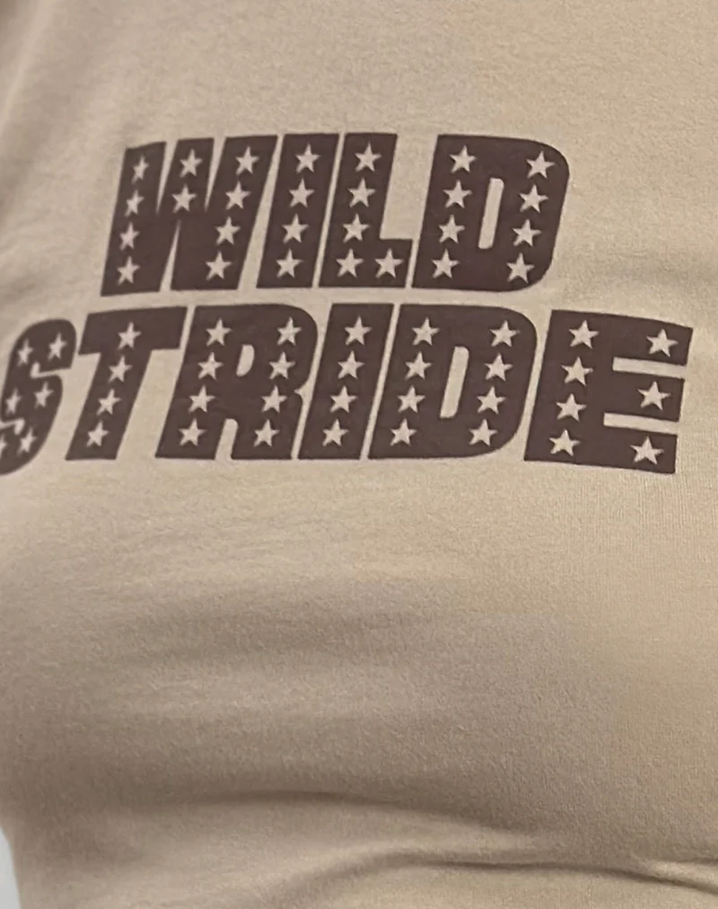 Sutin Tee in Coconut Milk with Wild Stride Graphic - Image 6