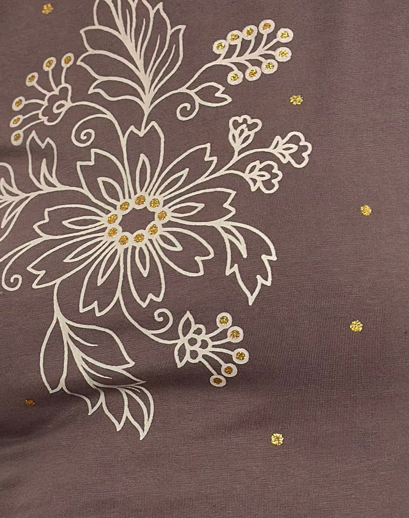 Sutin Tee in Nutmeg Floral Sequin - Image 5