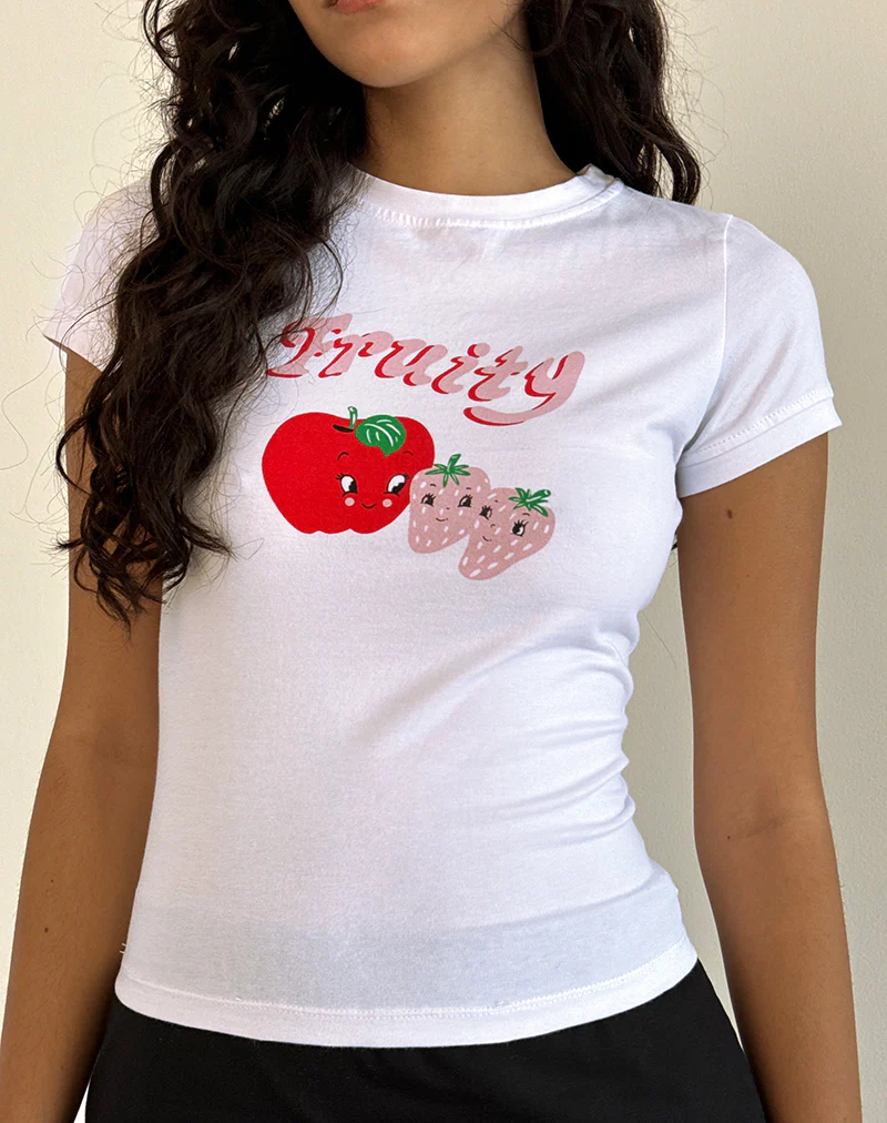 Sutin Tee in White Fruity - Image 2