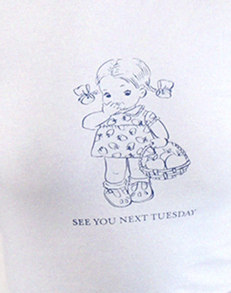Sutin Tee in White with See You Next Tuesday Slogan - Image 7