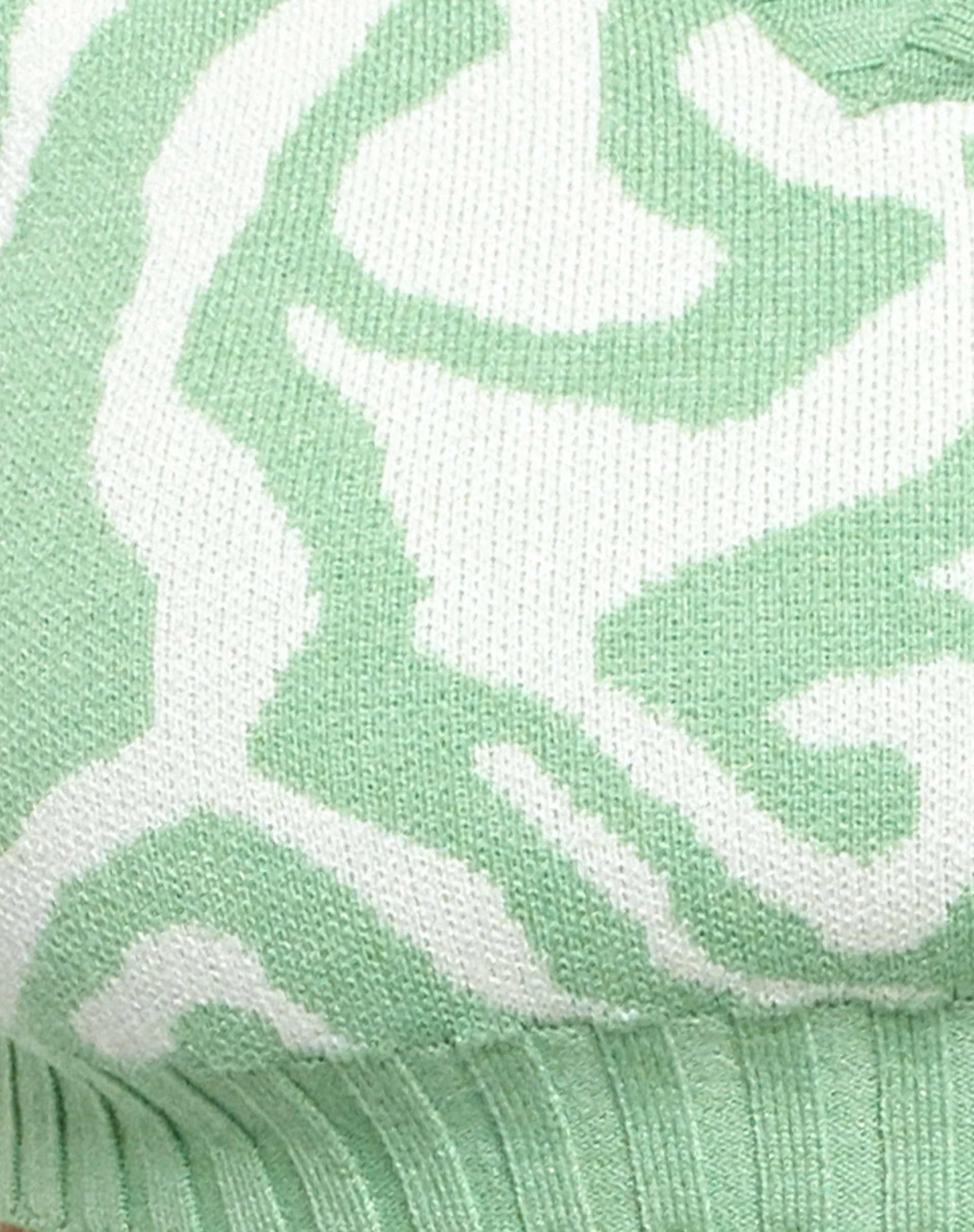 Syabi Tank Top in Knit Jagged Swirl Peppermint and Cream - Image 8