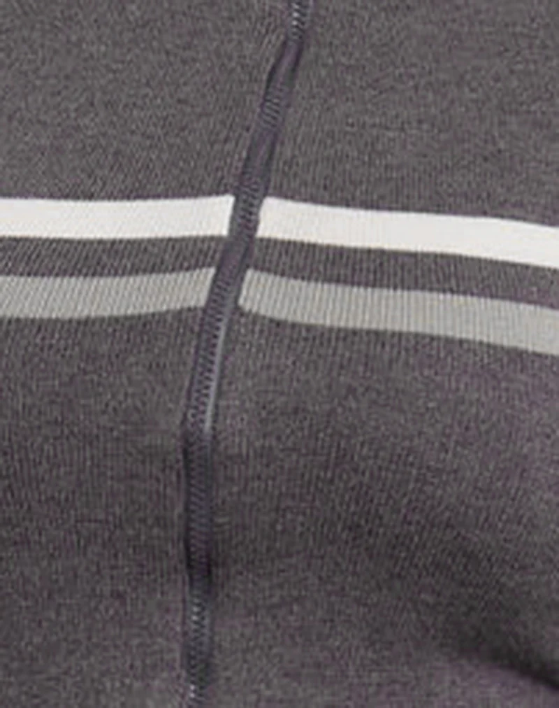 Tabeya Sleeveless Knit Jacket in Grey - Image 6