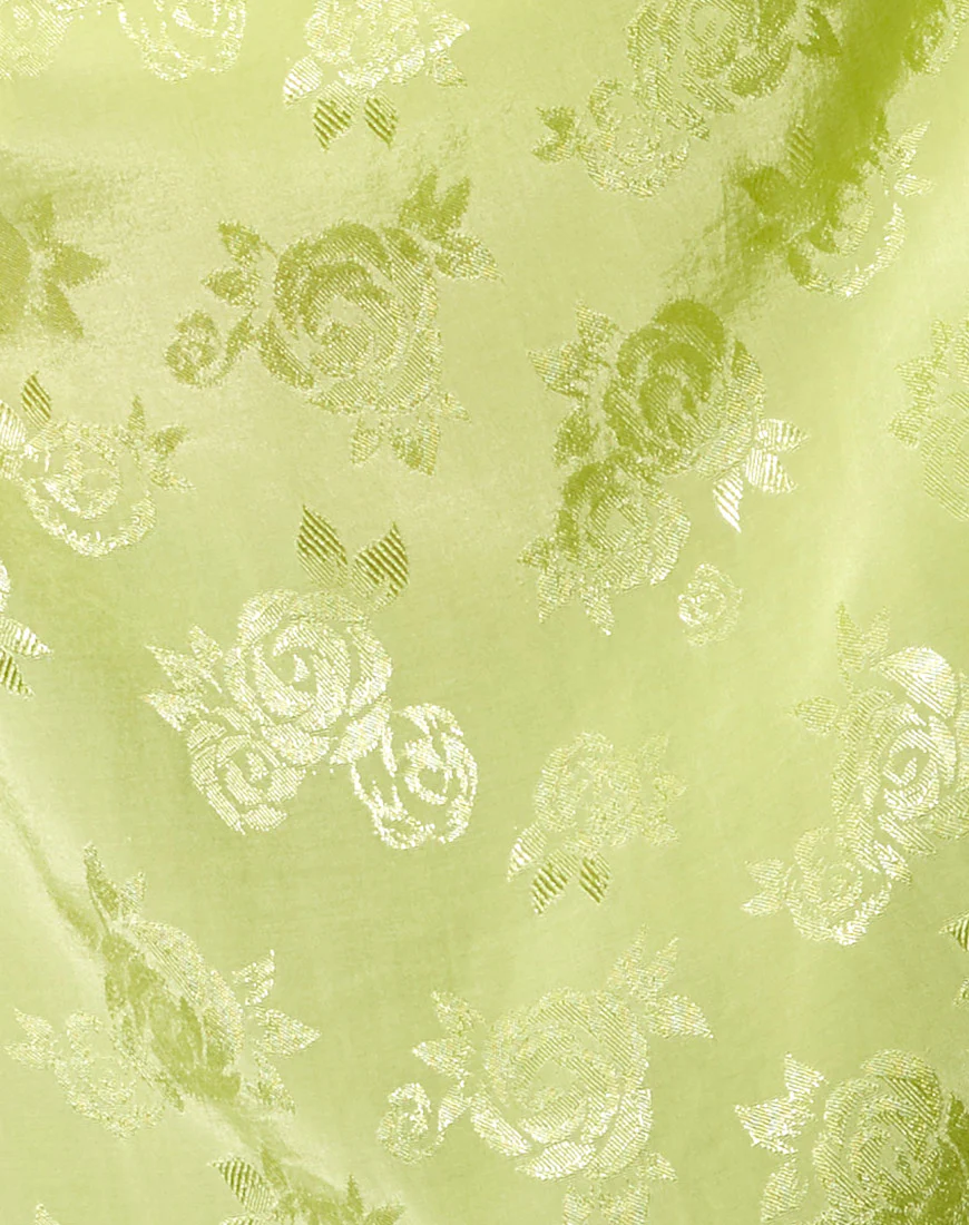 Taelsa Shirt in Satin Rose Lime - Image 6