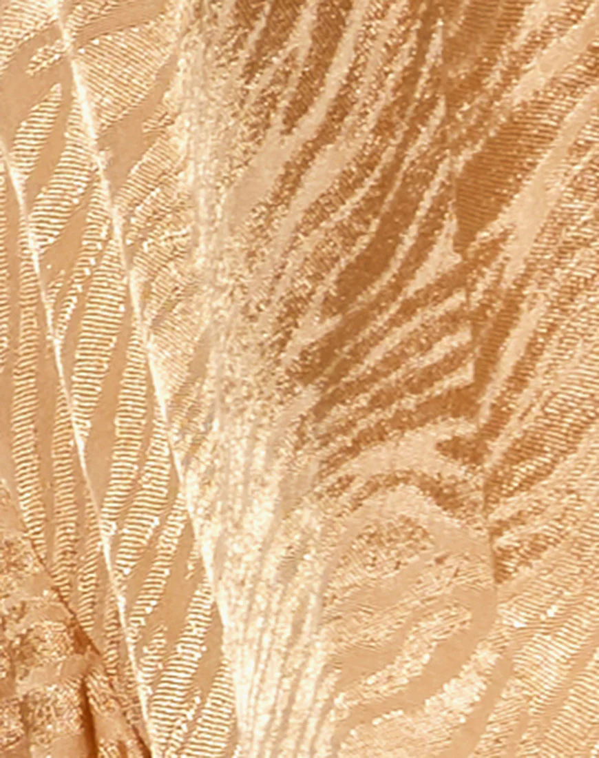 Taelsa Shirt in Satin Zebra Caramel - Image 5
