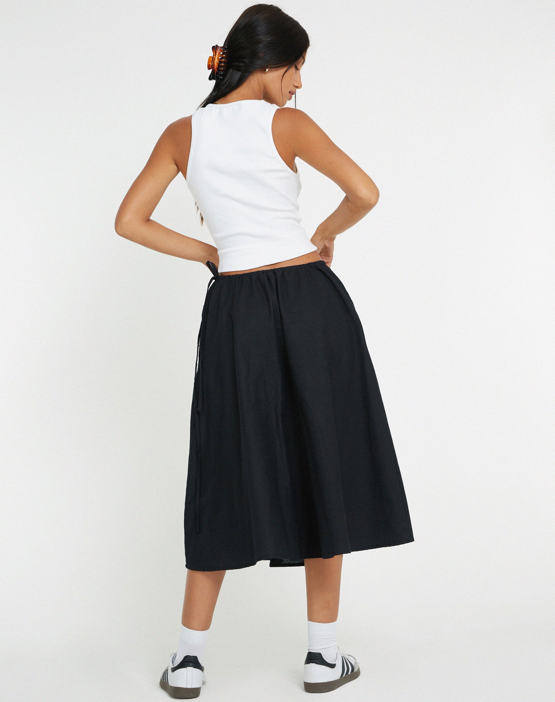 Takara Midi Skirt in Black - Image 2