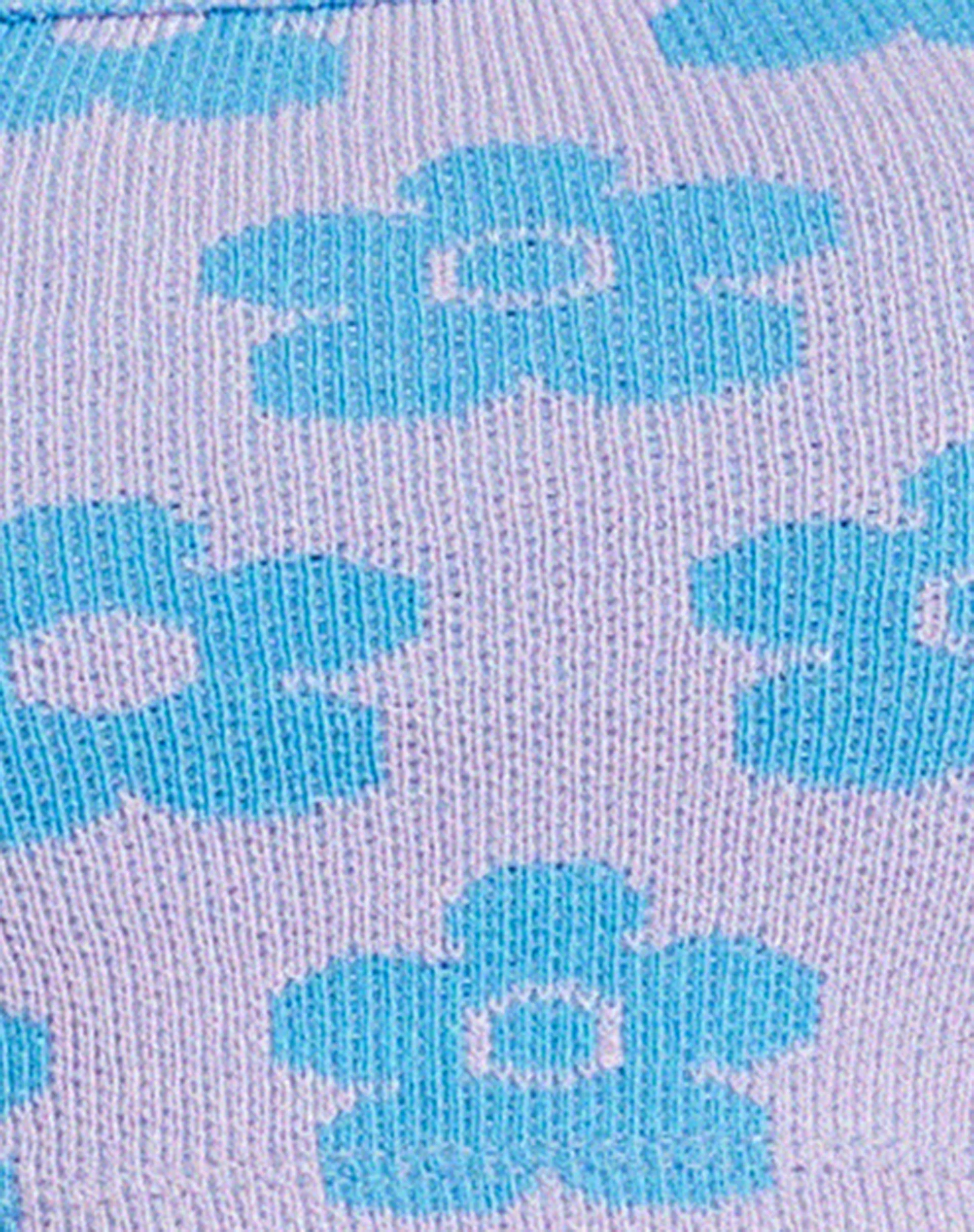 Tala Crop Top in Cute Floral Daisy Lilac and Blue - Image 5