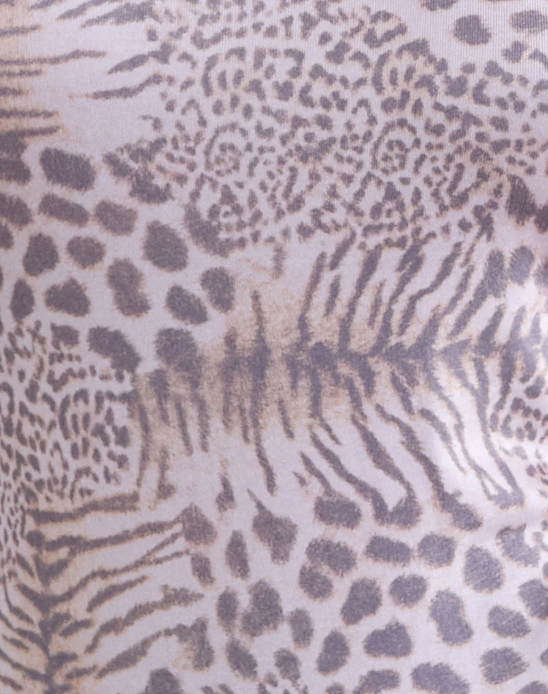 Talindra Long Sleeve Top in Leopard Jersey Lilac - Image 5