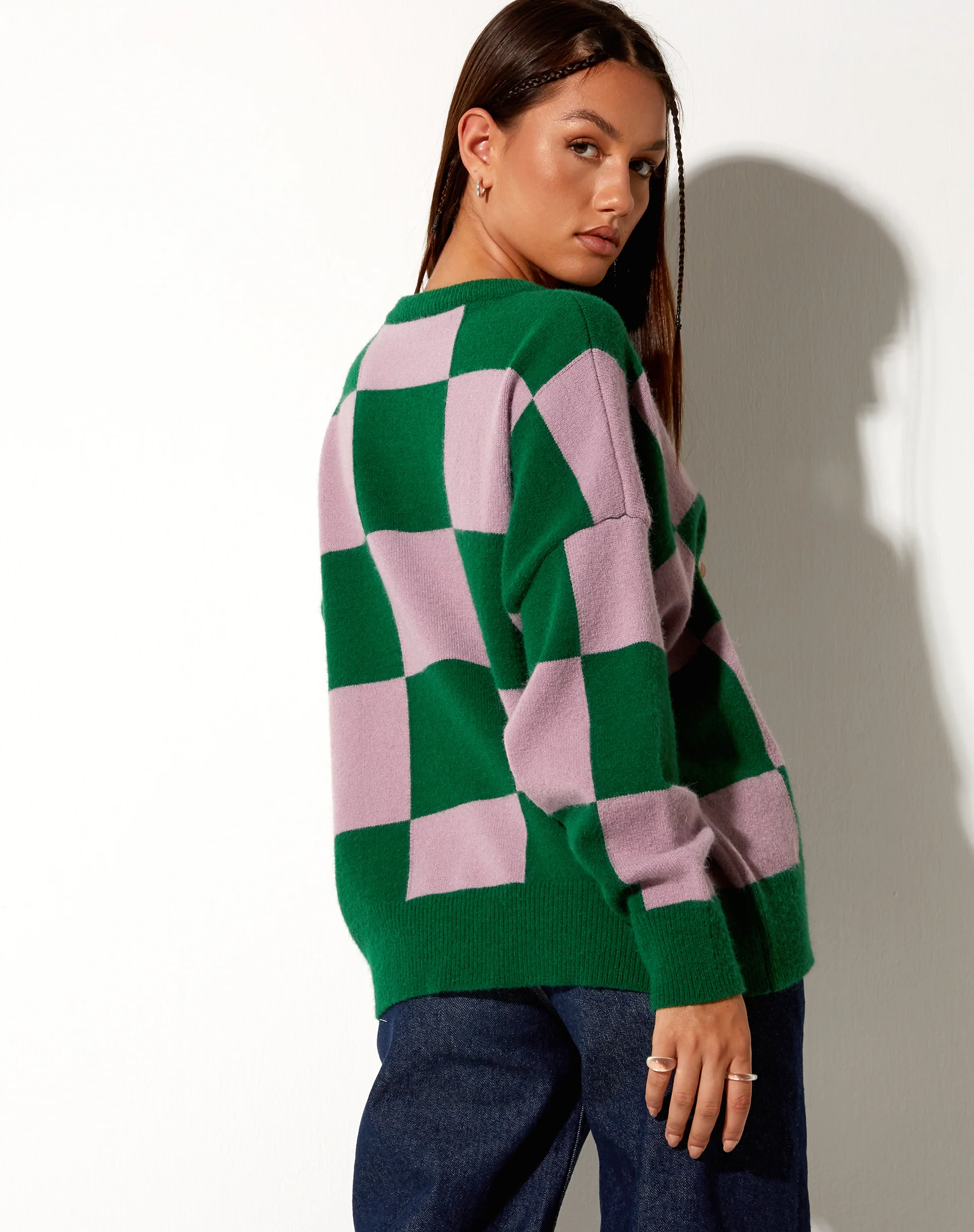 Tamari Sweatshirt in Pink and Green - Image 2