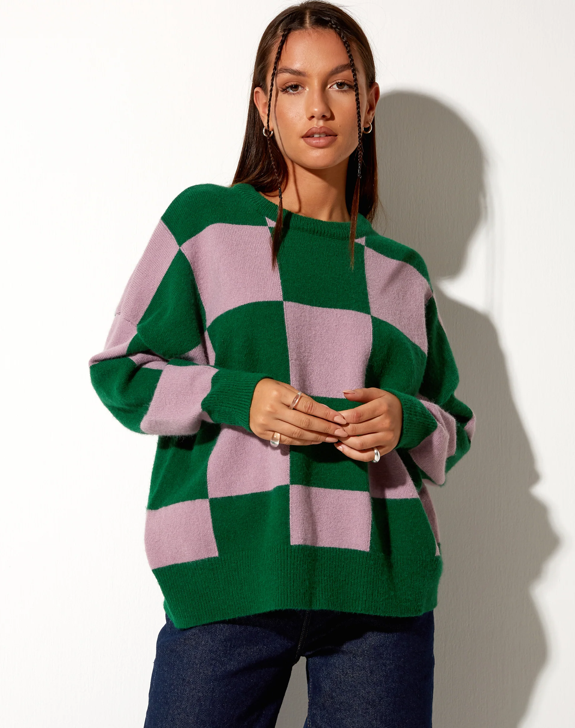 Tamari Sweatshirt in Pink and Green - Image 4