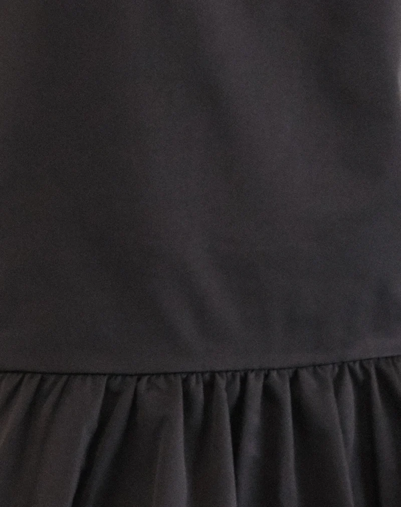 Tamilo Bubble Hem Mini Dress in Black - Image 6