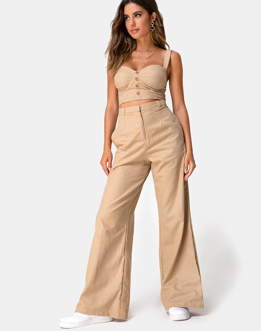 Tanira Trouser in Taupe - Image 3