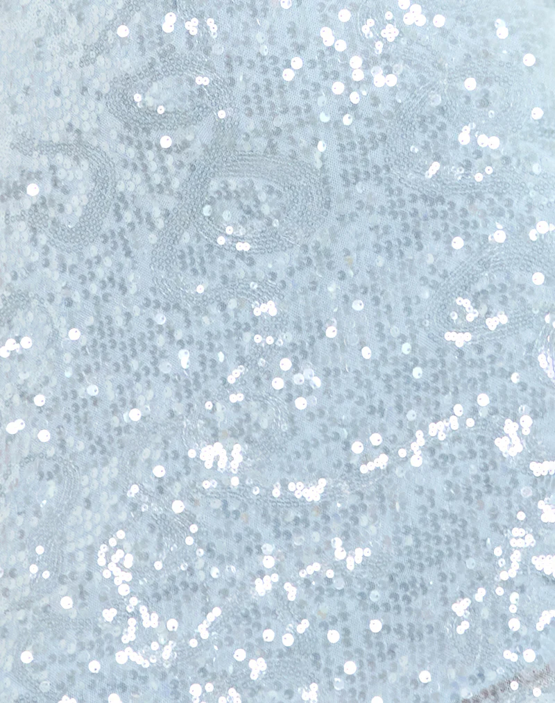 Taruri Mini Dress in Sequin Blue - Image 6
