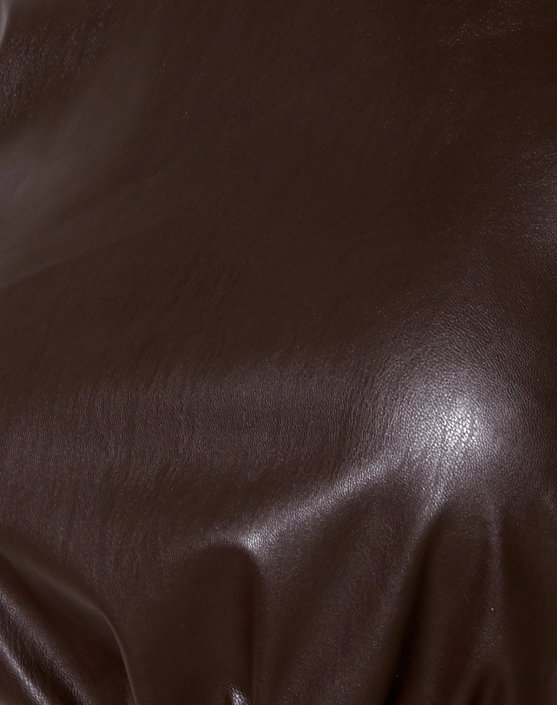 Tasve Crop Top in PU Dark Chocolate - Image 6