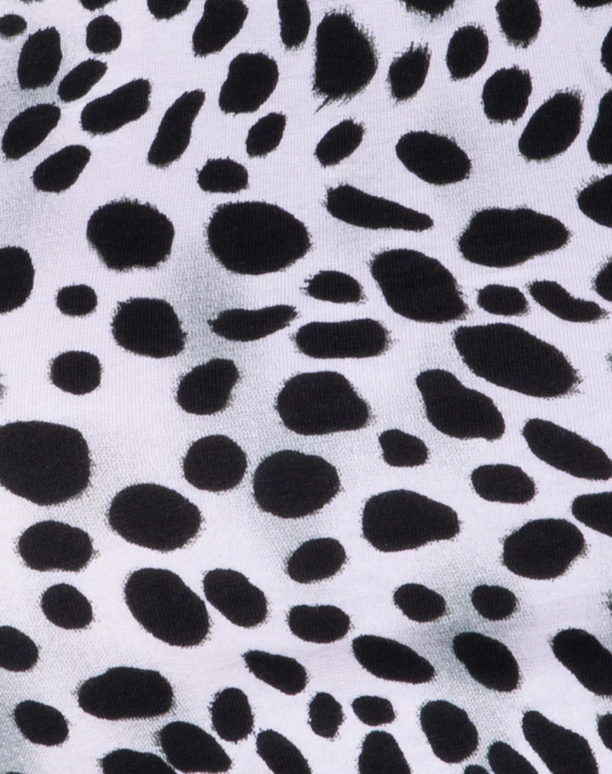 Tasya Top in Dalmatian Black and White - Image 5