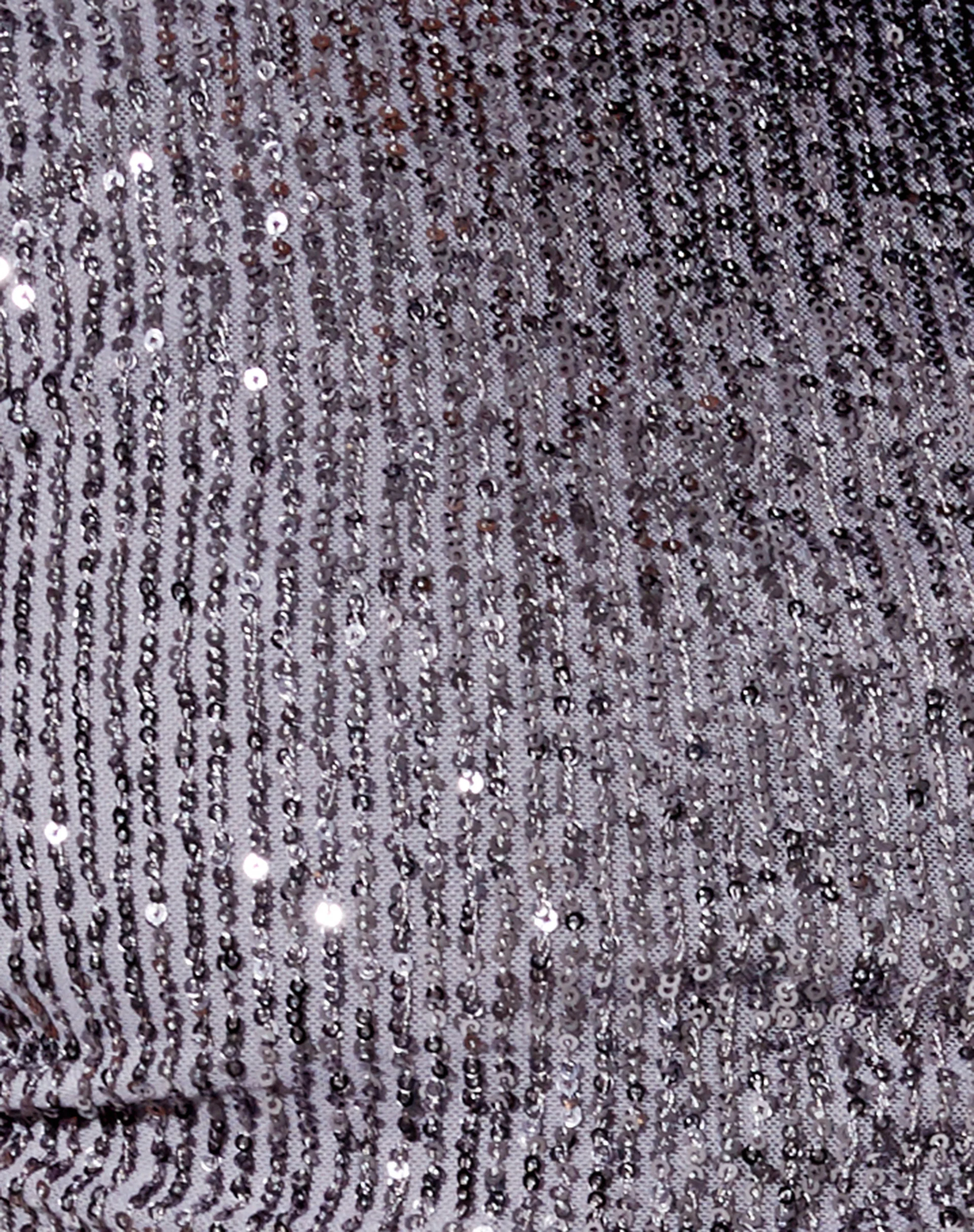 Tasya Crop Top in Drape Sequin Silver - Image 5