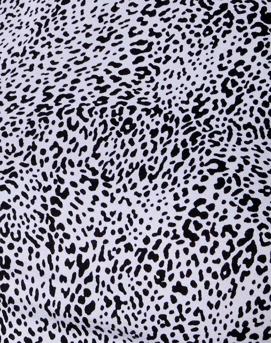 Tasya Backless Top in Leo Spot Black and White - Image 5