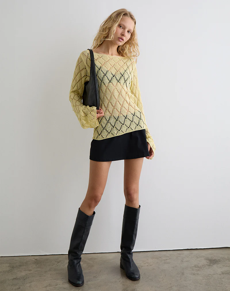 Tate Jumper in Metallic Lemon - Image 2
