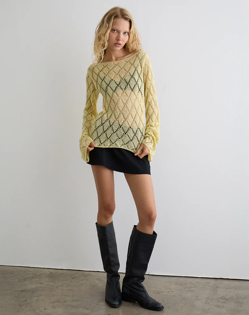Tate Jumper in Metallic Lemon - Image 4