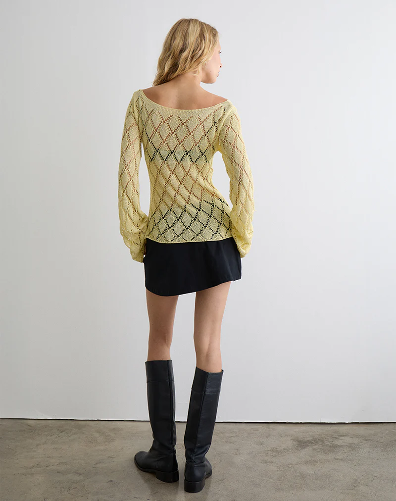 Tate Jumper in Metallic Lemon - Image 5