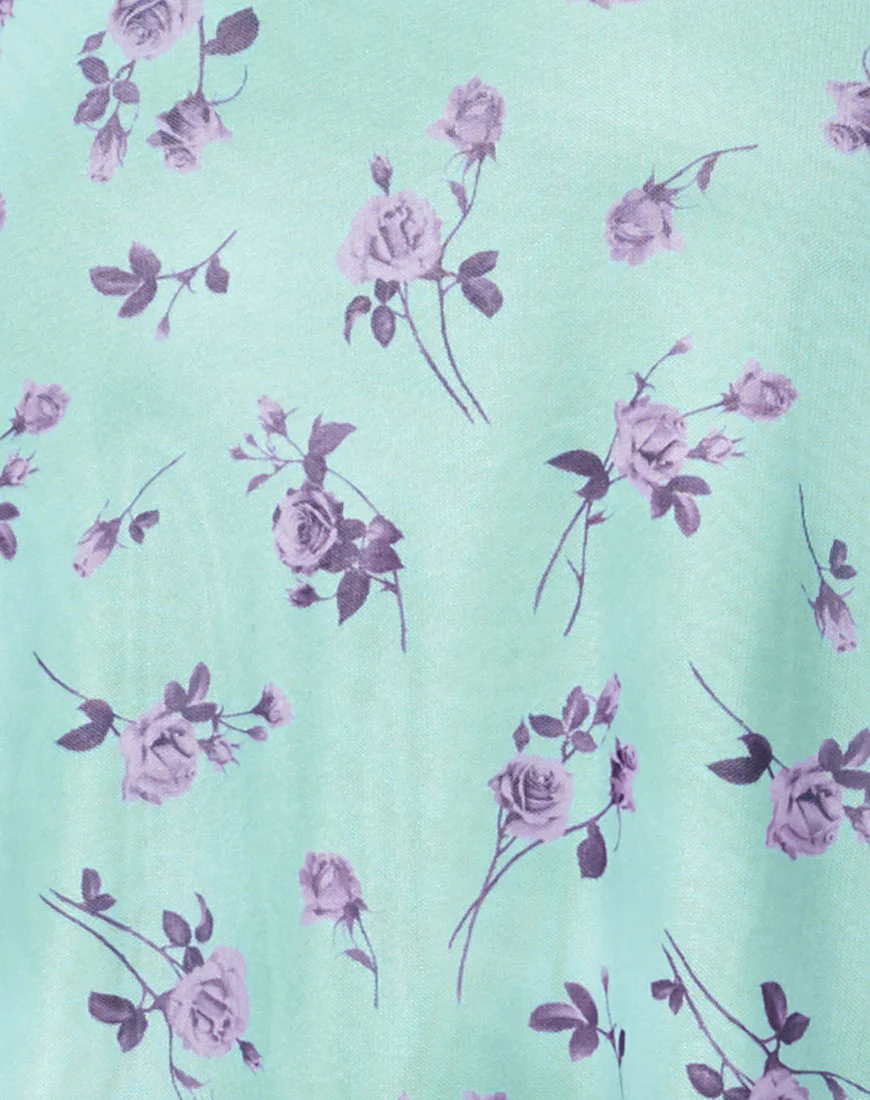 Taura Midi Skirt in Lilac Rose Khaki - Image 5