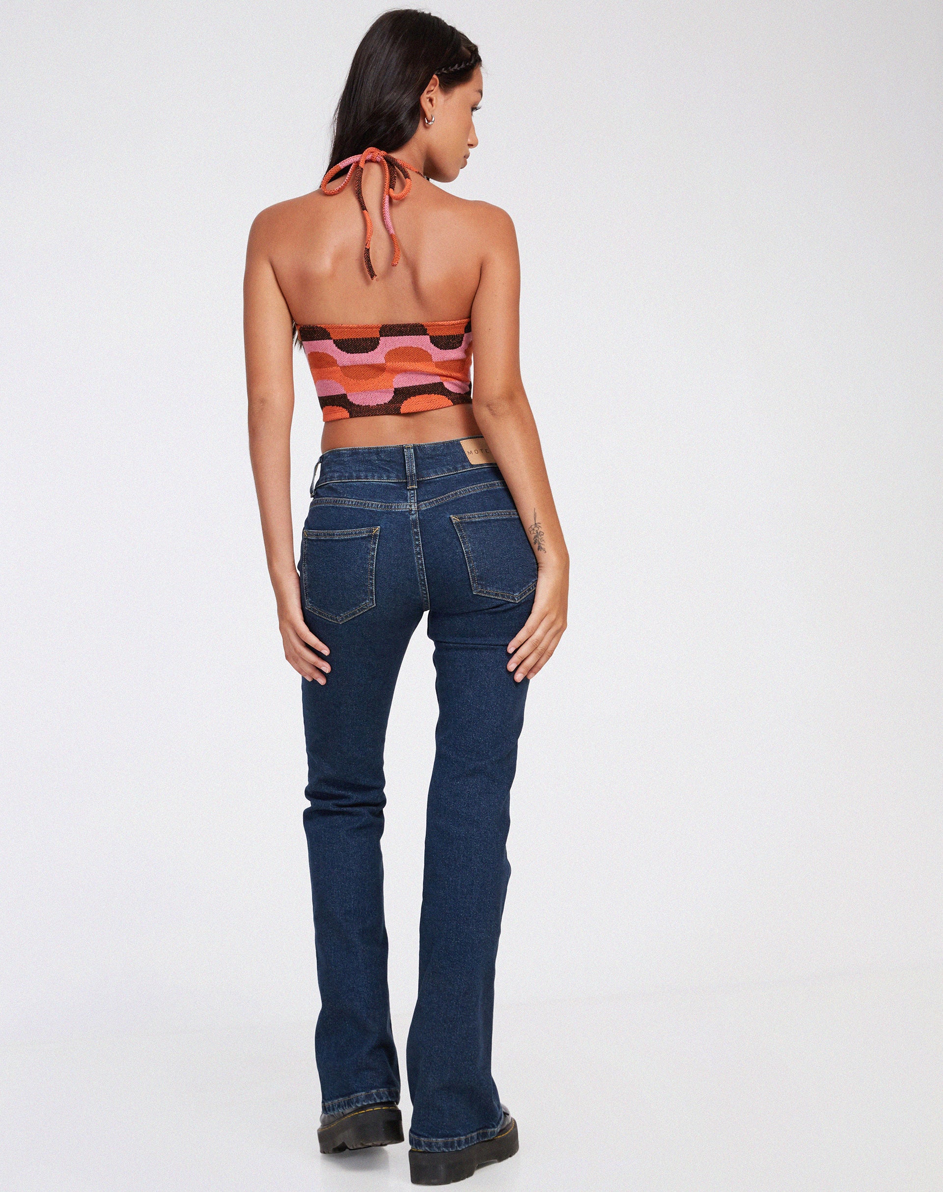 Tavi Crop Top in Abstract Art Pink - Image 4