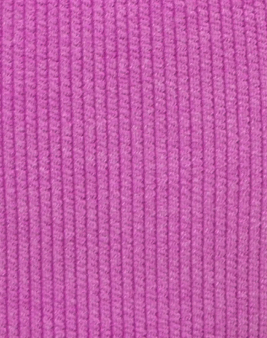 Taya Bikini Top in Crinkle Rib Violet - Image 5