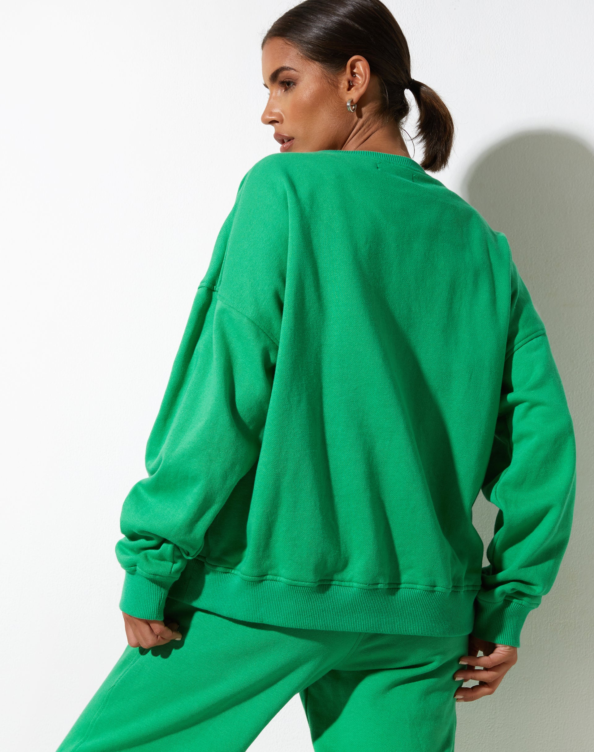 Ted Sweatshirt in Fun Green with 'Live Better' Embro - Image 2