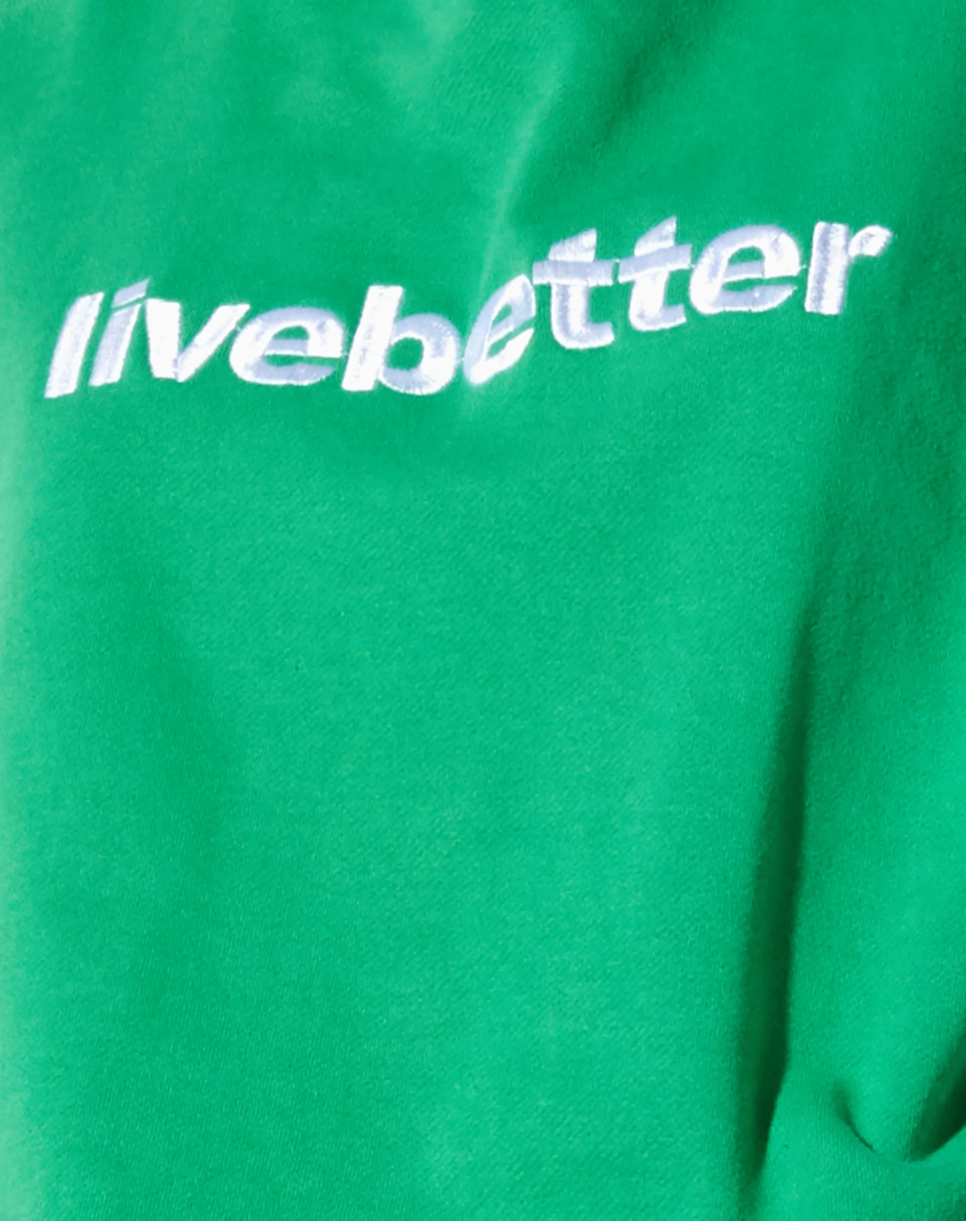 Ted Sweatshirt in Fun Green with 'Live Better' Embro - Image 5