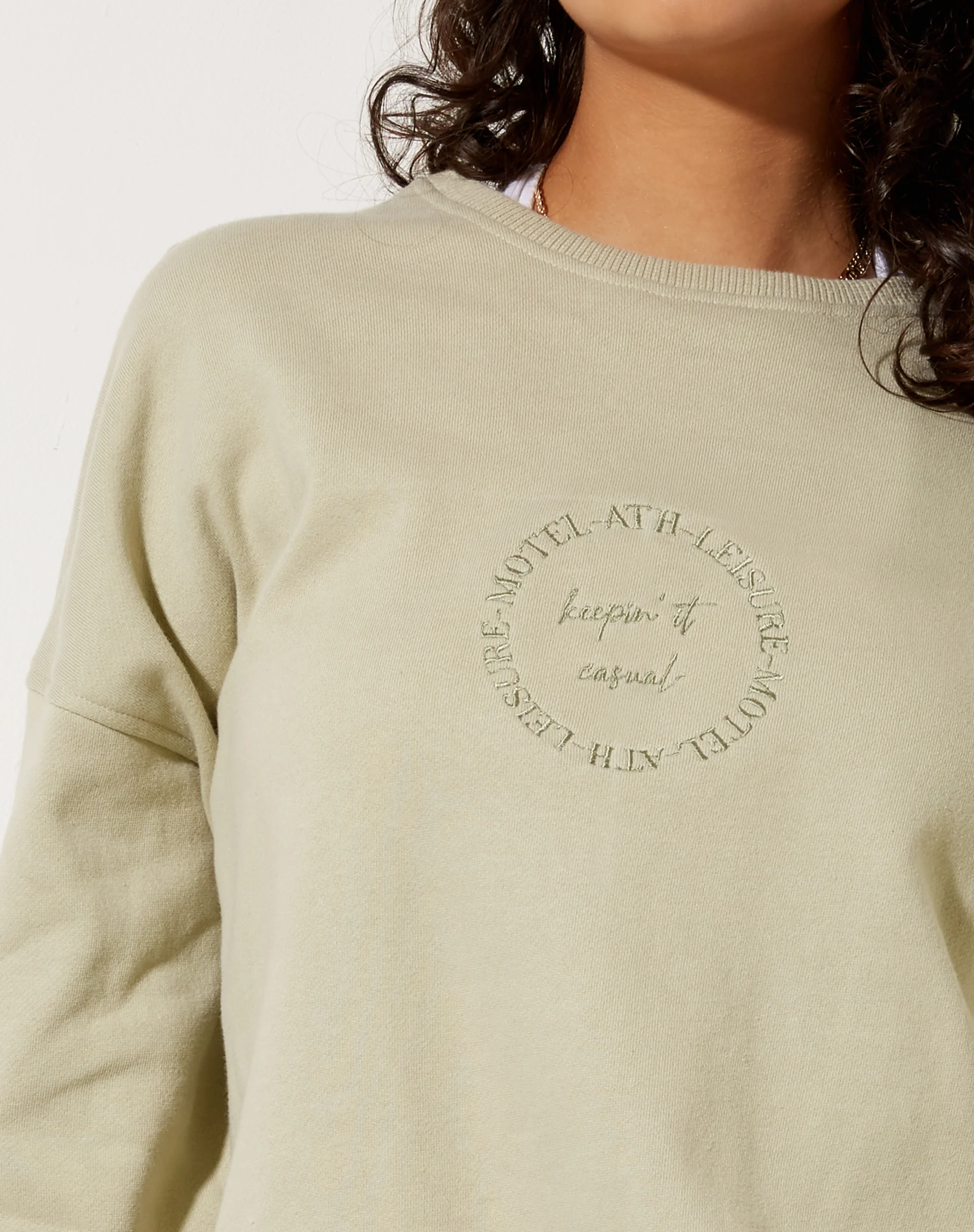 Ted Sweatshirt in Pastel Green Keepin It Casual - Image 6