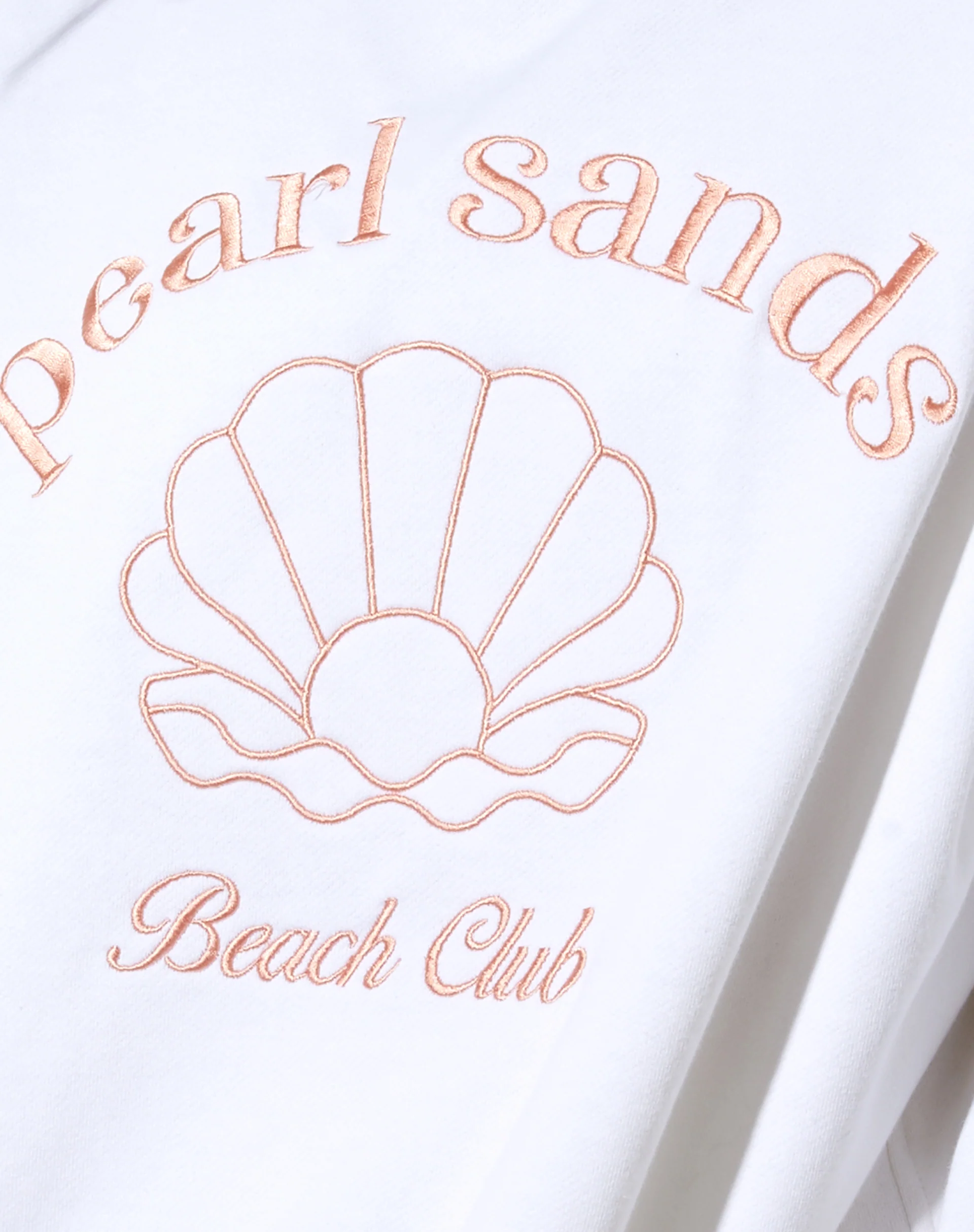 Ted Sweatshirt in White Pearl Sand Embro - Image 5